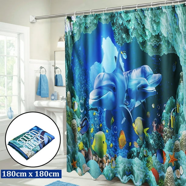Bath Mat Clearance Shower Curtain 180 x180cm Pedestal Rug Bath Mat Seat Cover